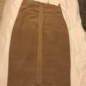 Beige Bodycon Skirt